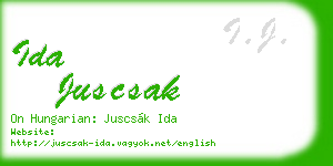 ida juscsak business card