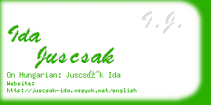 ida juscsak business card